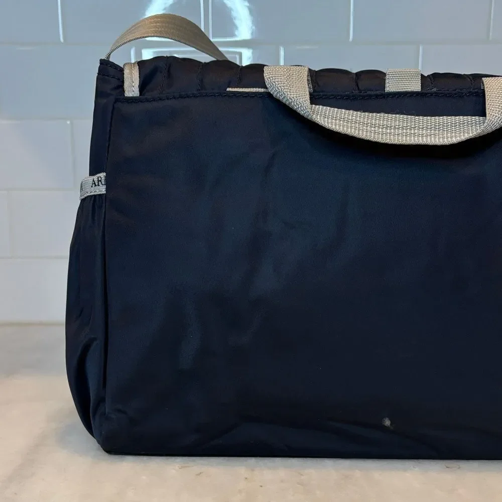 Armani Emporio Navy Blue Designer Baby Diaper Weekender Messenger Bag Set